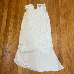 Ava & Aiden White Sleeveless Layered Dress, Preloved, Size 2